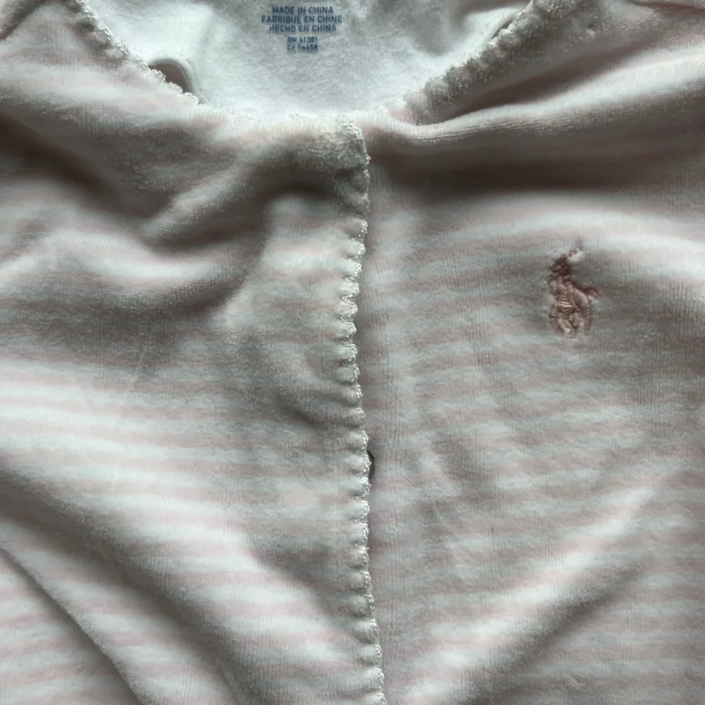 Ralph Lauren Pink Stripe Baby Footie One-Piece